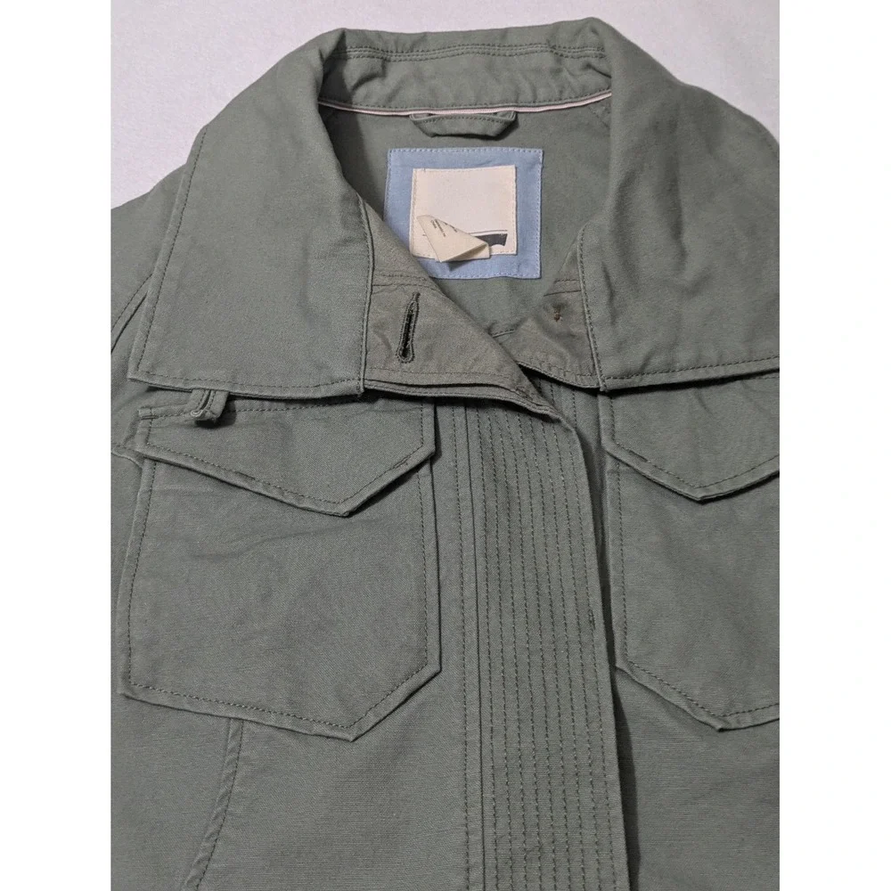 Levis Jacket Womens Small Olive Green Utility Military Pocket Utility Field Coat - Picture 2 of 11